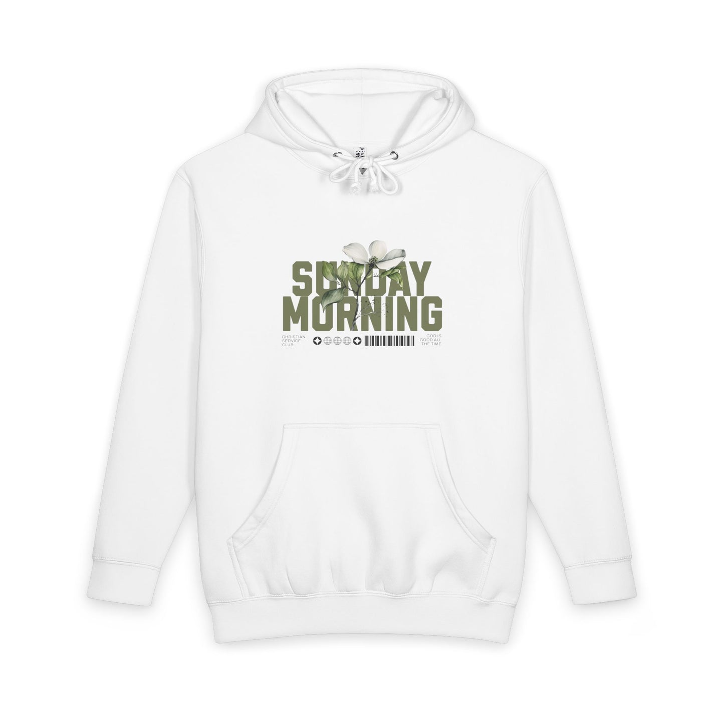 Womens Premium Christian Hoodie Sunday Morning (John 15:9 Faith Hoodie)