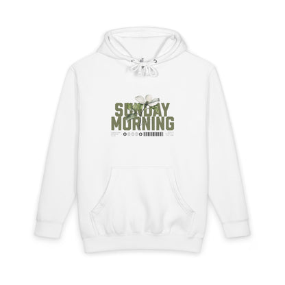 Womens Premium Christian Hoodie Sunday Morning (John 15:9 Faith Hoodie)