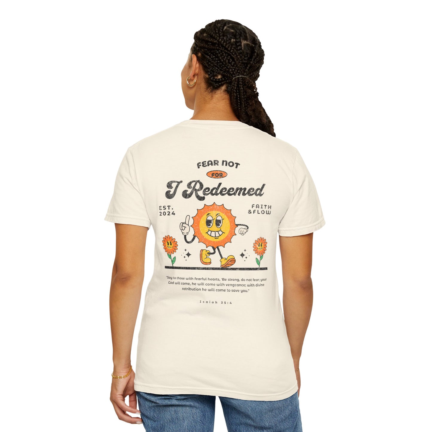 Redeemed Graphic T-shirt for Self-Expression, Spiritual Apparel, Casual Wear, Gift for Friends, Inspirational Daily Wear