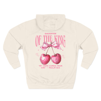 Daughter of the King Cherry Hoodie | Oversized Faith Streetwear | Psalm 62:5