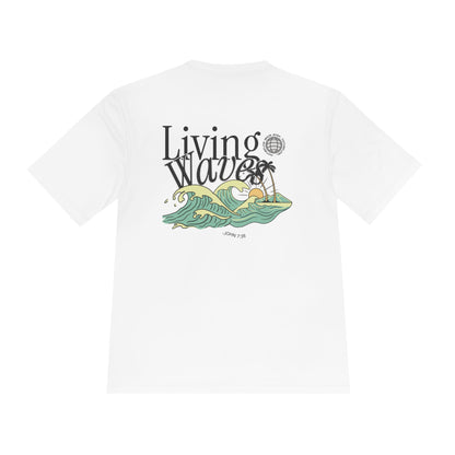Living Waves Christian T-Shirt Men | John 7:38 | Saltwater Soul – Faith & Flow