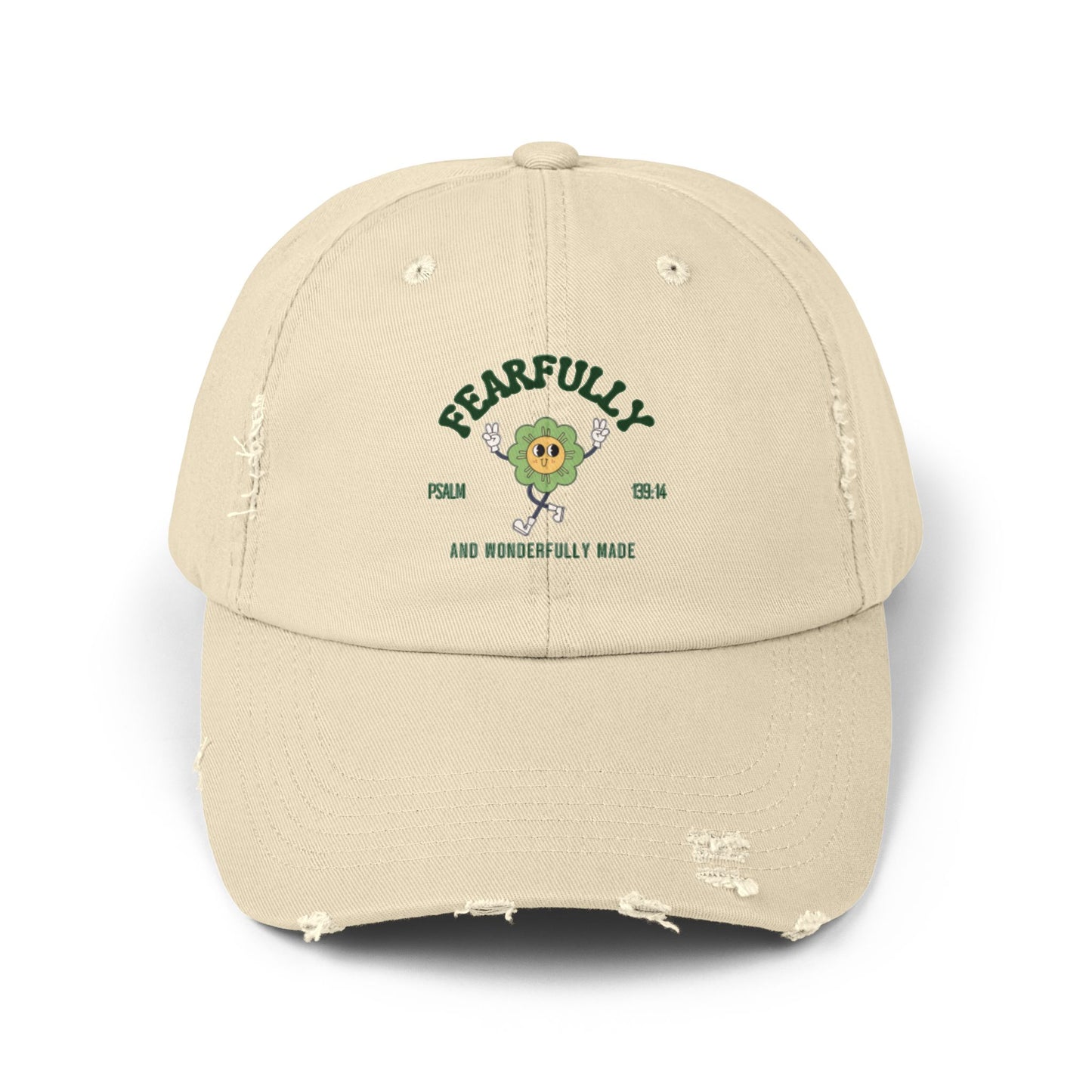 Unisex Distressed Cap with 'Fearfully Made' Design, Vintage Style Hat, Perfect Gift for Moms, Great for Everyday Wear, Casual [...]