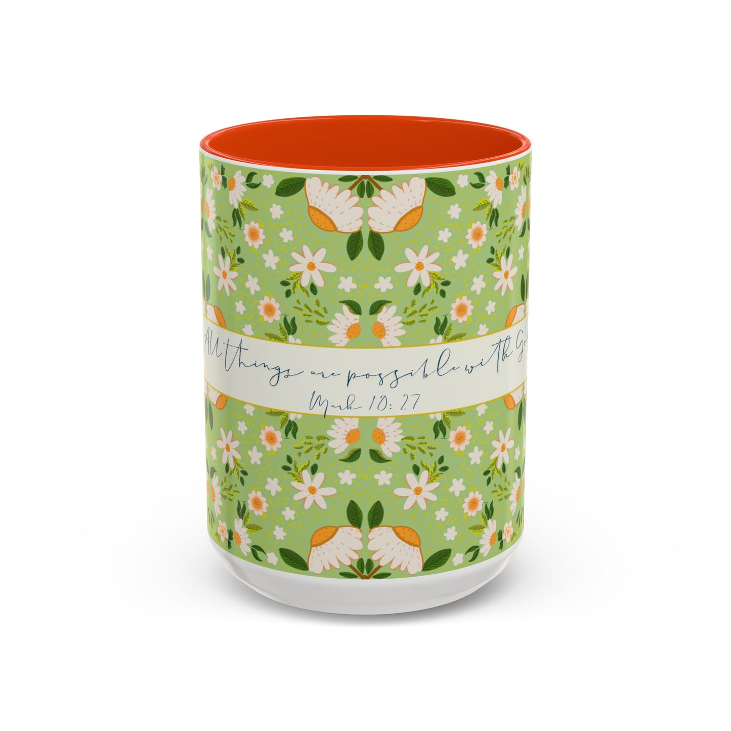 Inspirational Floral Mug - Colorful 11oz & 15oz Coffee Cups with Uplifting Quote