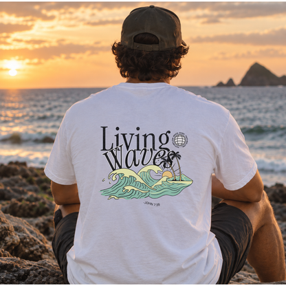Living Waves T-Shirt for Men – John 7:38 | Saltwater Soul