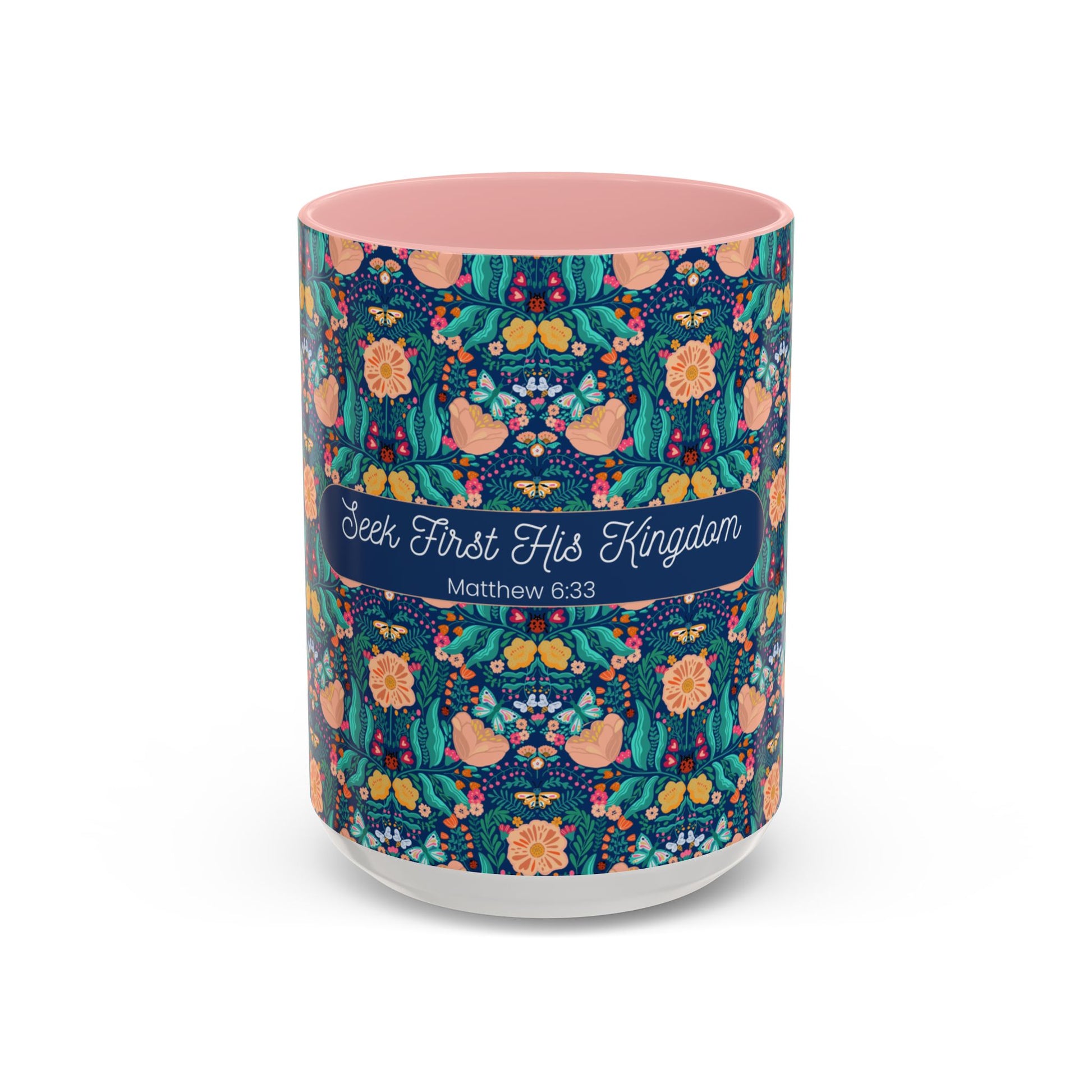 matthew 6:33 floral bible verse mug christian coffee mug for women