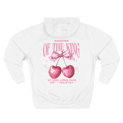 Daughter of the King Cherry Hoodie | Oversized Faith Streetwear | Psalm 62:5