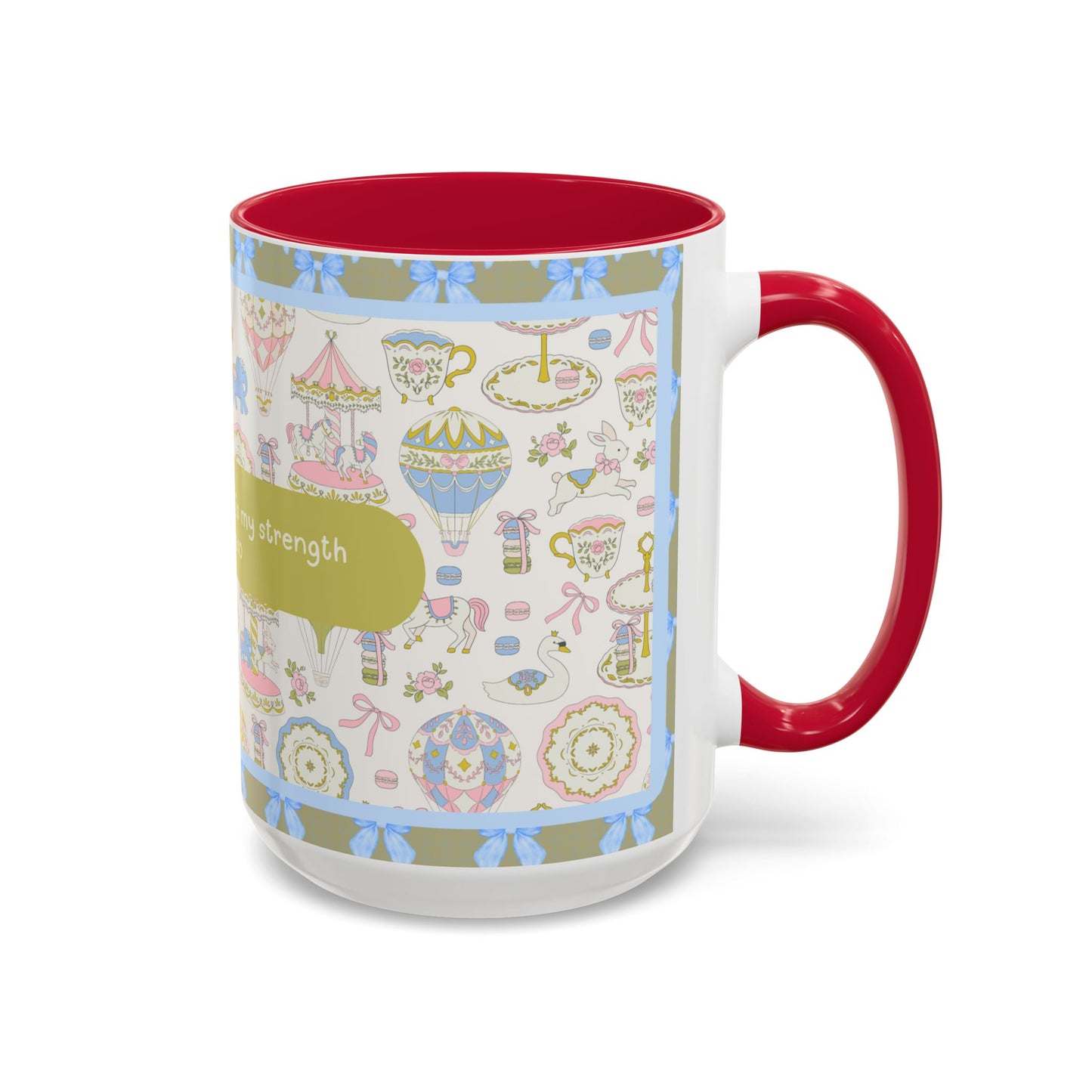 christian mug 15oz red nehemiah 8:10 joy of the lord women