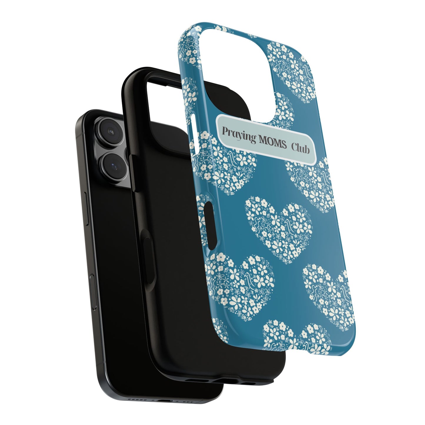 Praying Moms Club Phone Case - Tough Floral Heart Design