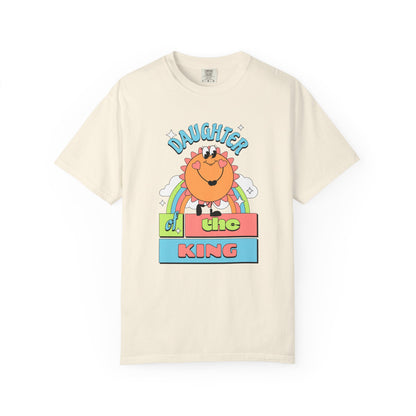 Daughter of the King Women's Christian T-Shirt | Faith-Based Tee with Rainbow & Sunshine Design | Inspirational Royal Identity Shirt | Faith & Flow