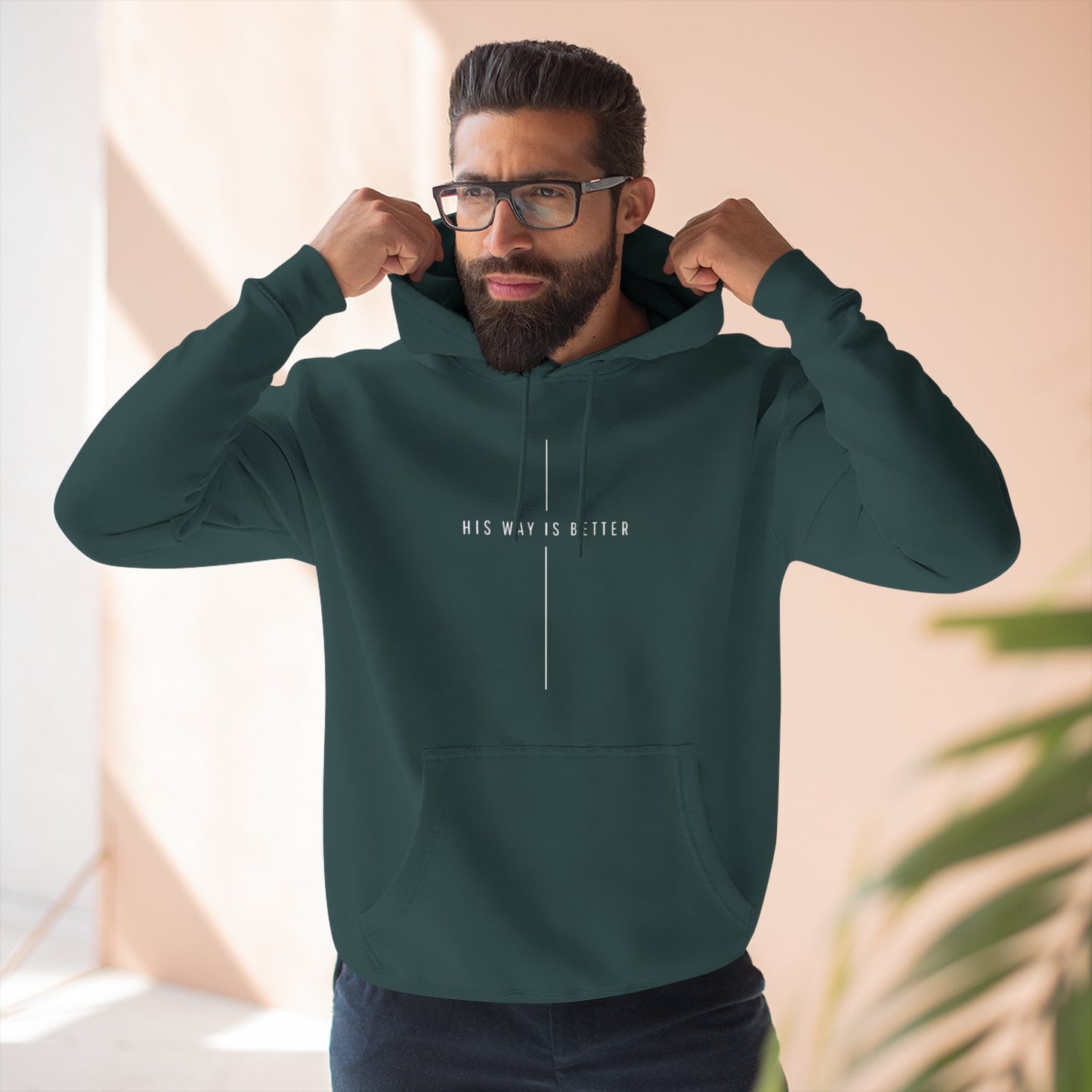 “His Way Is Better” Unisex Fleece Hoodie – Cozy Faith Hoodie for Everyday Wear