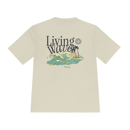 Living Waves Christian T-Shirt Men | John 7:38 | Saltwater Soul – Faith & Flow