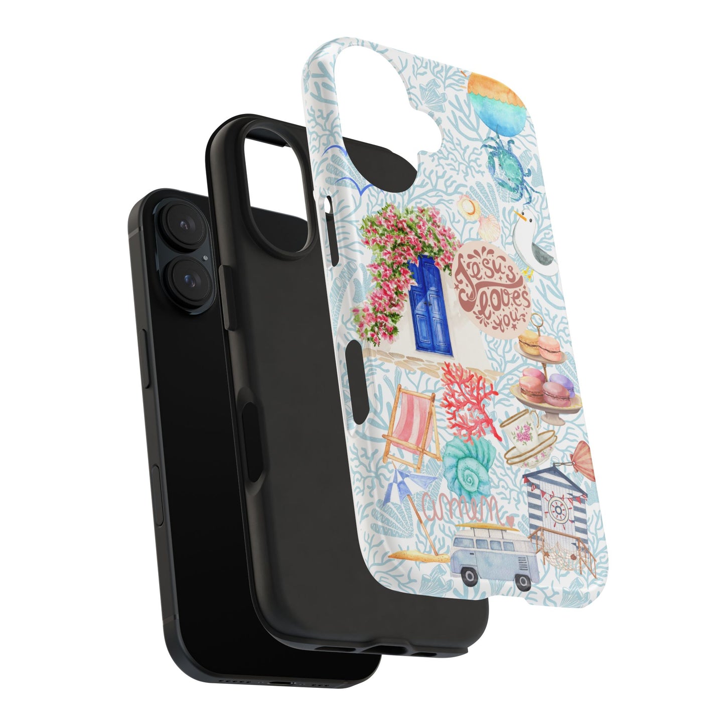 Coastal Girl “Jesus Loves Me” Phone Case | Christian Case for iPhone & Samsung