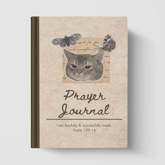 Purrfully Made Journal – Psalm 139:14 Christian Cat Journal