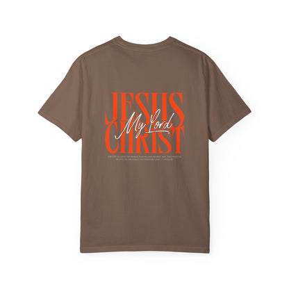 Jesus Christ Is My Lord Oversized T-Shirt | John 3:16 Christian Tee | Bold Faith Statement Shirt | Premium Garment-Dyed Cotton