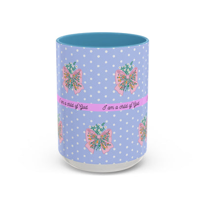 Inspirational Accent Coffee Mug - "I Am a Child of God" - Perfect for Faith & Positive Vibes