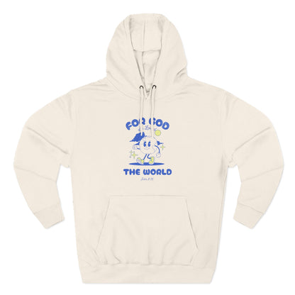 For God So Loved the World Hoodie - John 3:16 Christian Hoodie White - Vintage Retro Faith Sweatshirt