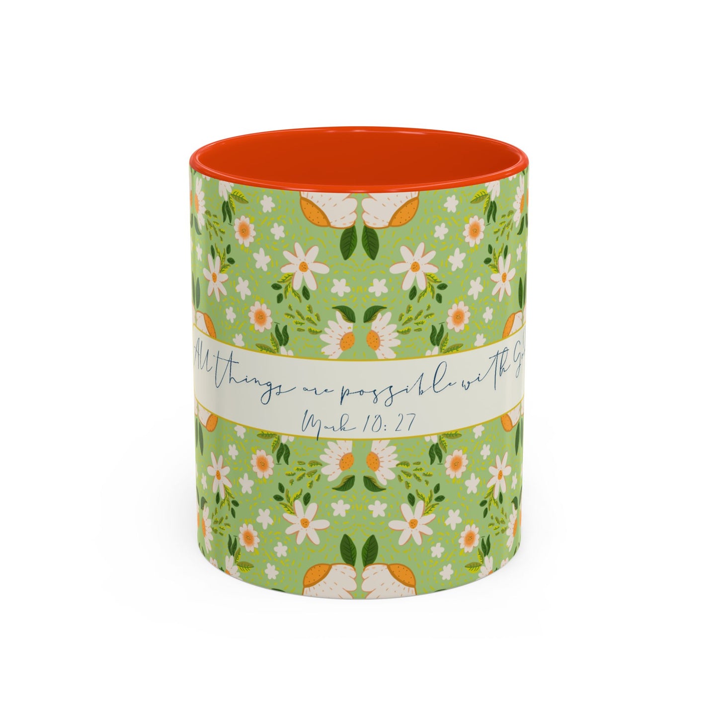 Inspirational Floral Mug - Colorful 11oz & 15oz Coffee Cups with Uplifting Quote