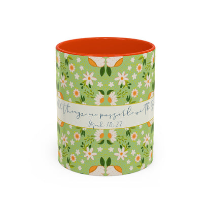 Inspirational Floral Mug - Colorful 11oz & 15oz Coffee Cups with Uplifting Quote