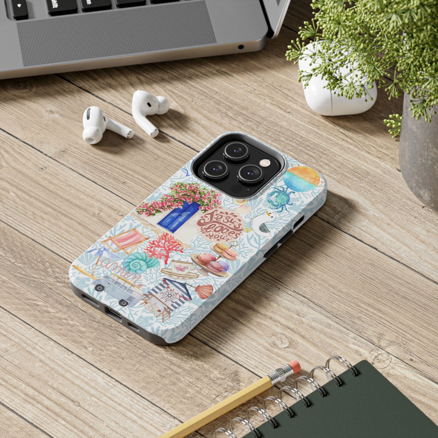 Coastal Girl “Jesus Loves Me” Phone Case | Christian Case for iPhone & Samsung