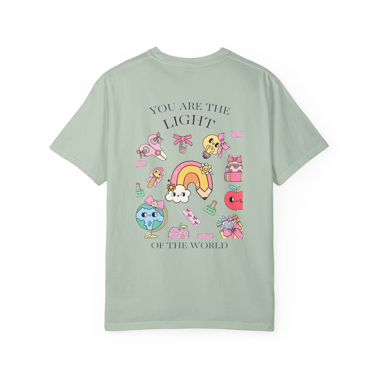 Back to School “Light of the World” Comfort Colors® Tee – Women’s Fit, Chistian Tee, Casual Outfit