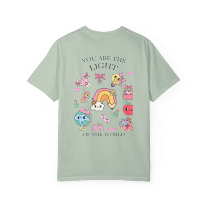 Back to School “Light of the World” Comfort Colors® Tee – Women’s Fit, Chistian Tee, Casual Outfit