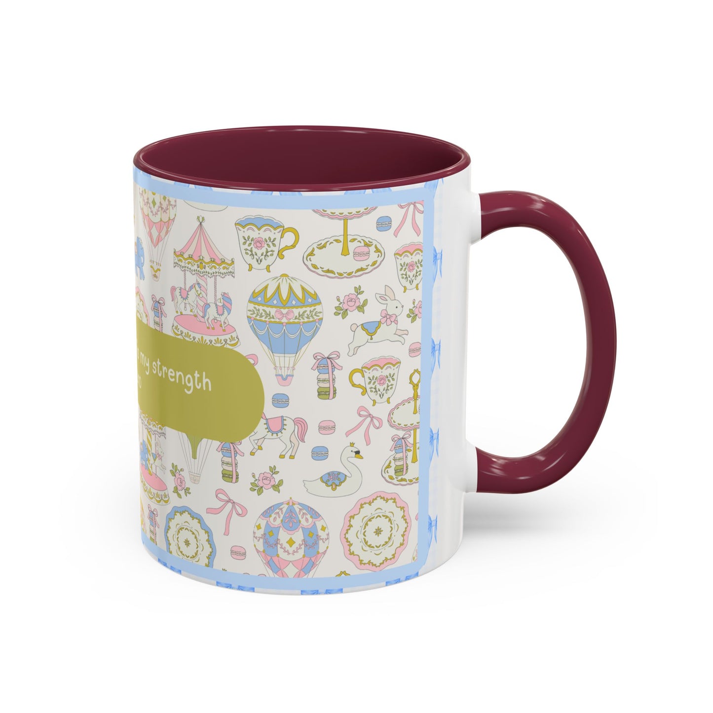 nehemiah 8:10 mug cambridge blue 11oz joy of the lord christian women