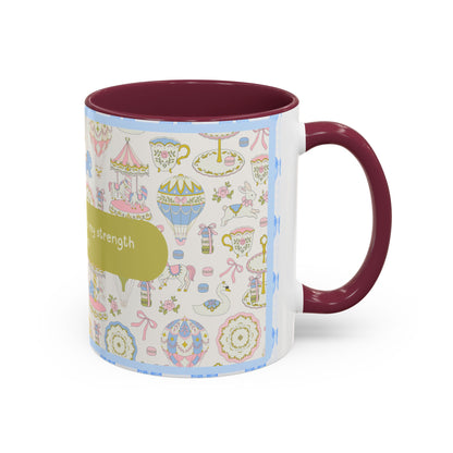 nehemiah 8:10 mug cambridge blue 11oz joy of the lord christian women