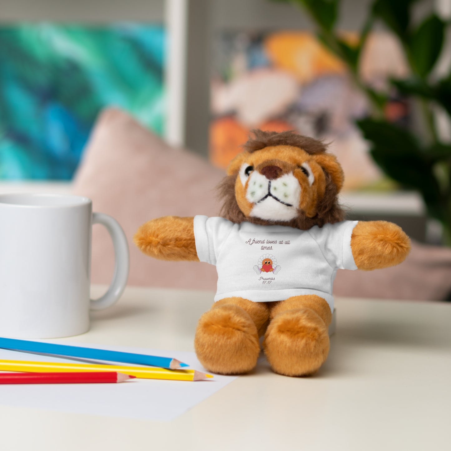 Christian Plushie – Proverbs 17:17 Friendship & Faith Gift Christian Stuffed Animal  Love Gift