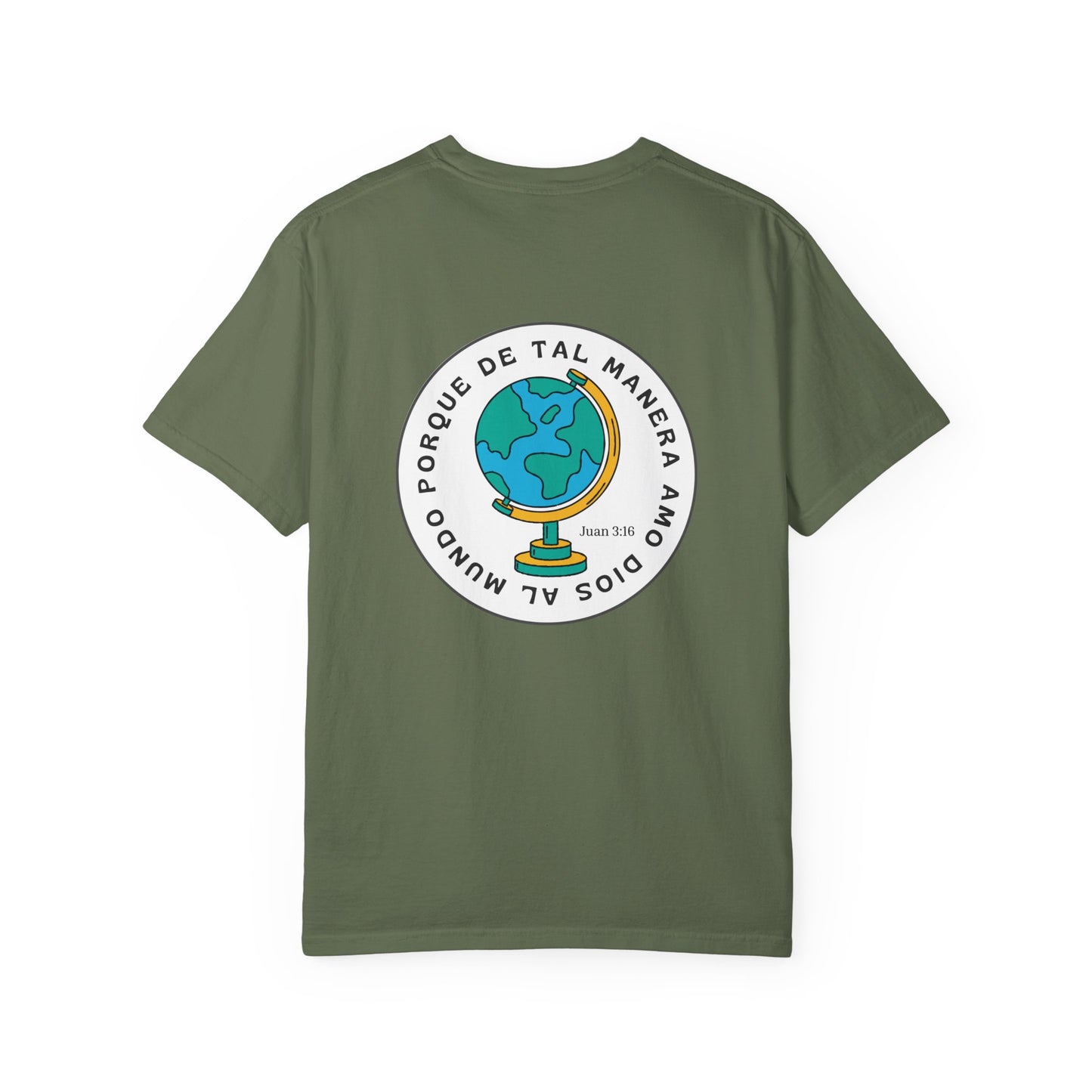 Christian Faith T-Shirt – “Porque de tal manera amó Dios al mundo” – Inspirational Scripture Tee