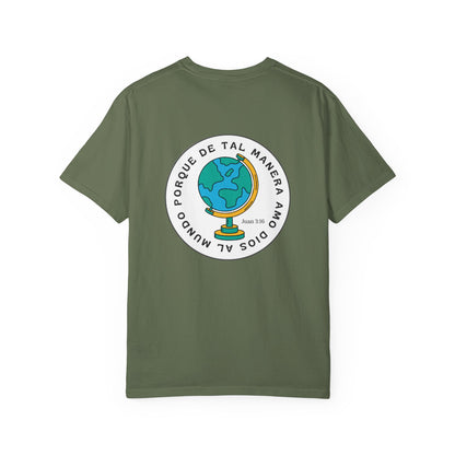 Christian Faith T-Shirt – “Porque de tal manera amó Dios al mundo” – Inspirational Scripture Tee