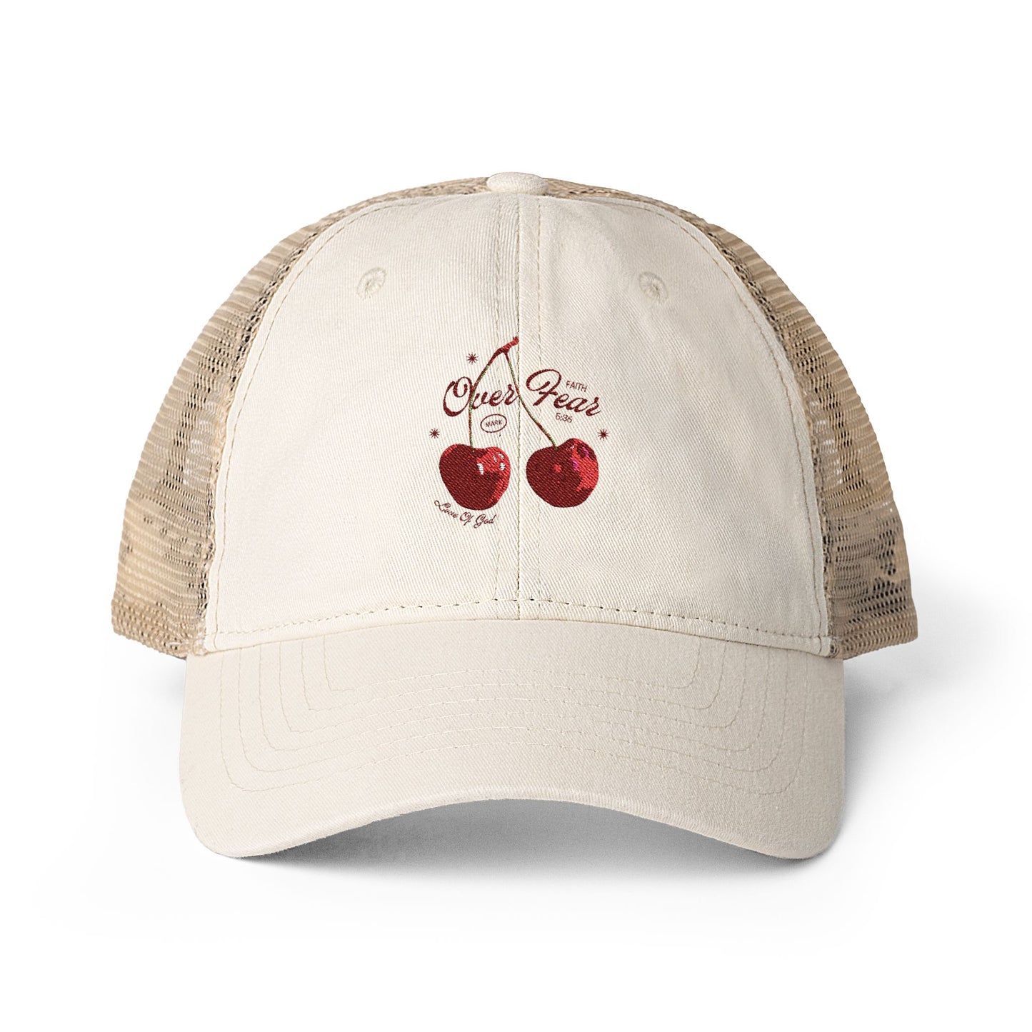 Faith Over Fear Hat – Mark 5:36 Christian Baseball Cap for Women