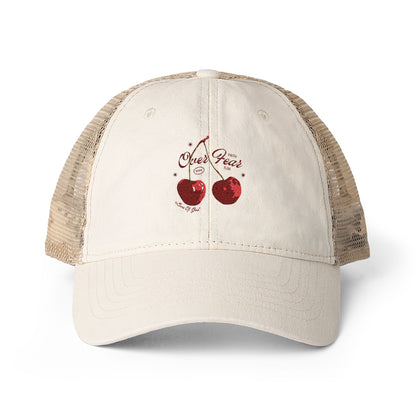 Faith Over Fear Hat – Mark 5:36 Christian Baseball Cap for Women