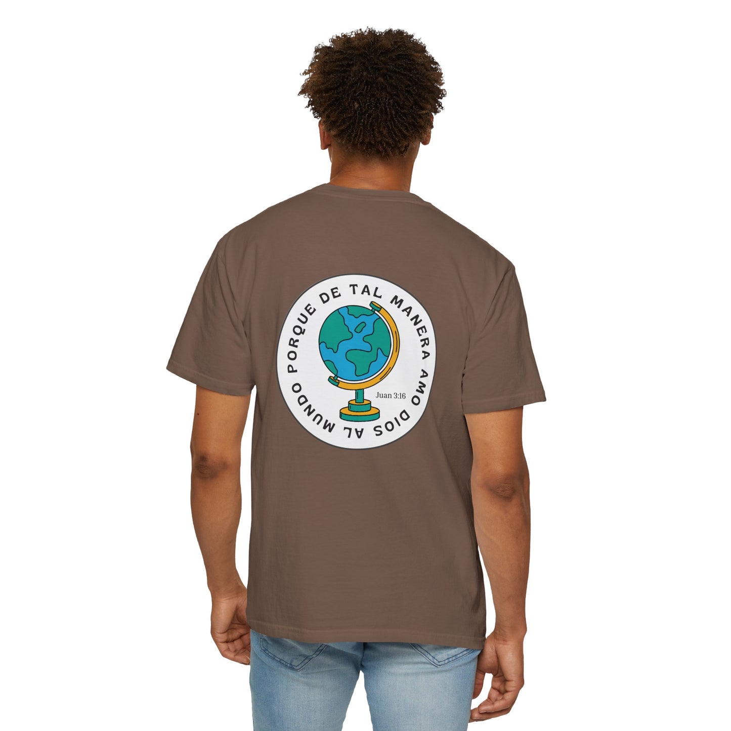 Christian Faith T-Shirt – “Porque de tal manera amó Dios al mundo” – Inspirational Scripture Tee