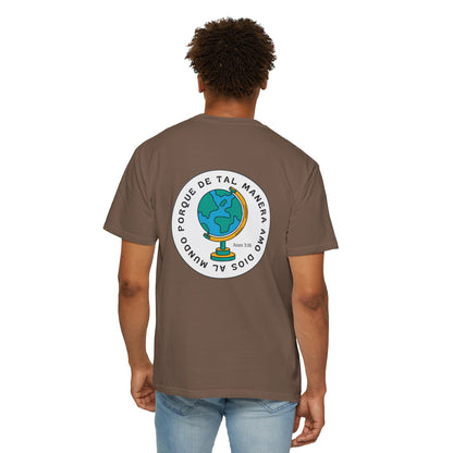 Christian Faith T-Shirt – “Porque de tal manera amó Dios al mundo” – Inspirational Scripture Tee