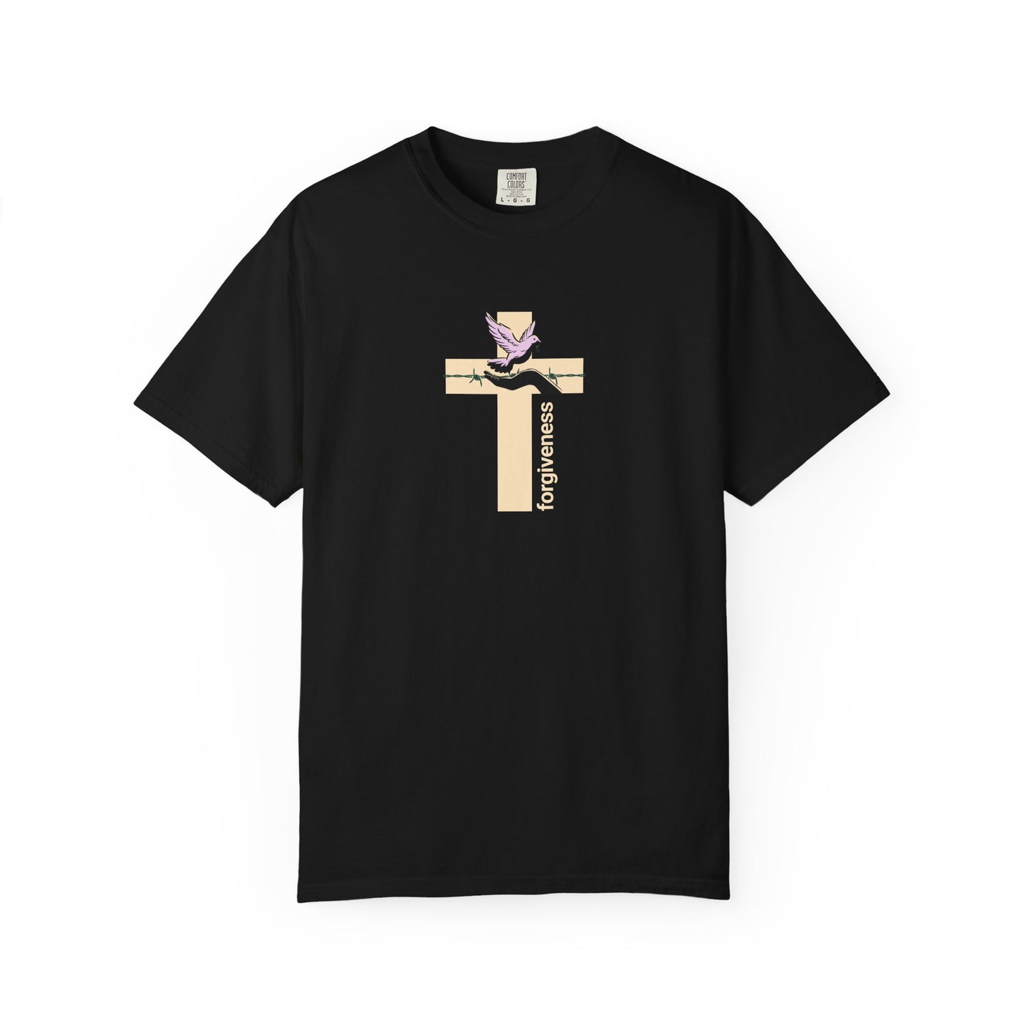 Forgiveness Cross Dove Tee – Men’s Christian Shirt for Healing, Faith & Renewal