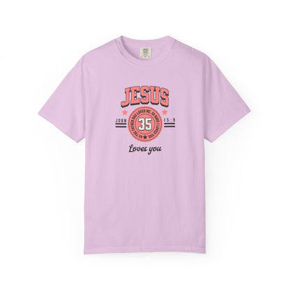 Unisex Garment-Dyed T-shirt with Inspirational Jesus Design, Faith T-shirt, Christian Apparel, Religious Gift, Church Event Shirt