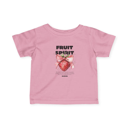 Fruit of the Spirit Infant T-Shirt | Galatians 5:22-23 | Soft Baby Christian Tee | Strawberry Faith Shirt | Faith & Flow Kids