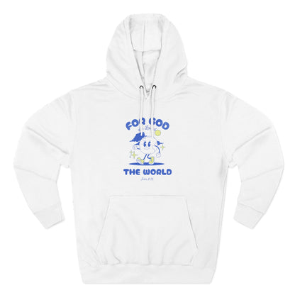 For God So Loved the World Hoodie - John 3:16 Christian Hoodie White - Vintage Retro Faith Sweatshirt