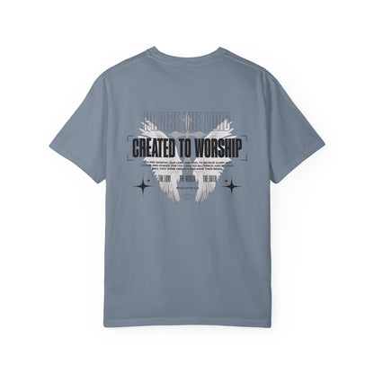 Created to Worship Oversized T-Shirt for Men | Revelation 4:11 Christian Tee | Praise the Lord Shirt | Premium Garment-Dyed Cotton