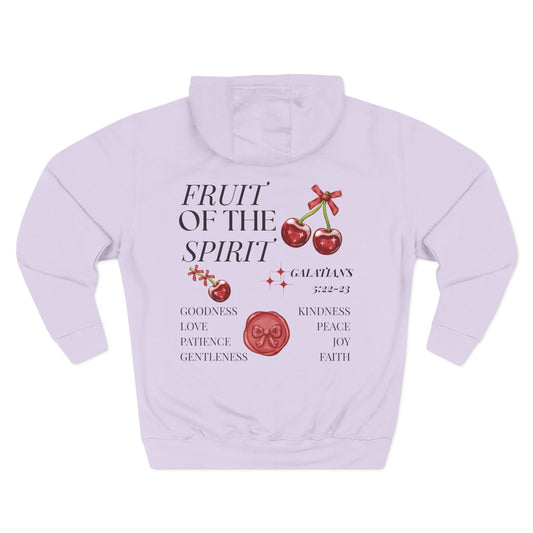 Womens Christian Hoodie Cherry Fruit of the Spirit (Galatians 5:22–23 Faith Hoodie)