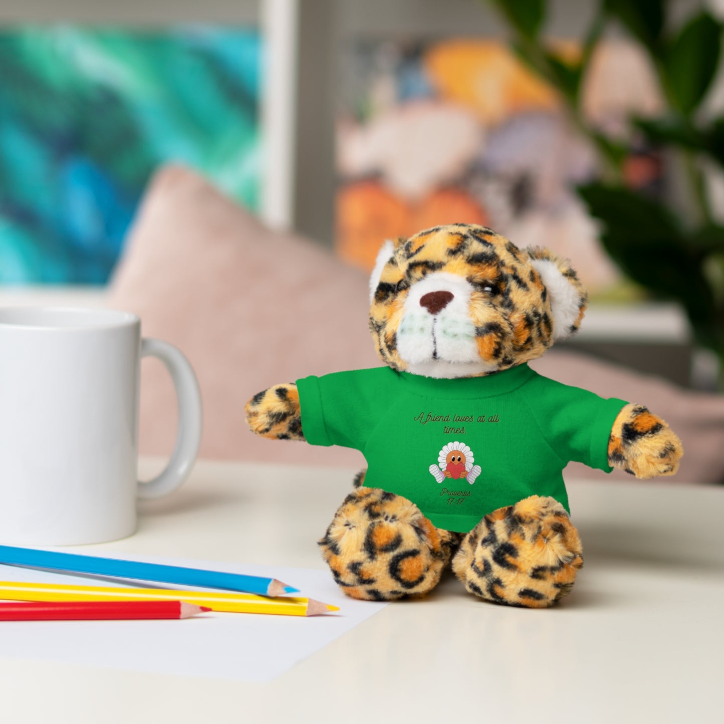 Christian Plushie – Proverbs 17:17 Friendship & Faith Gift Christian Stuffed Animal  Love Gift