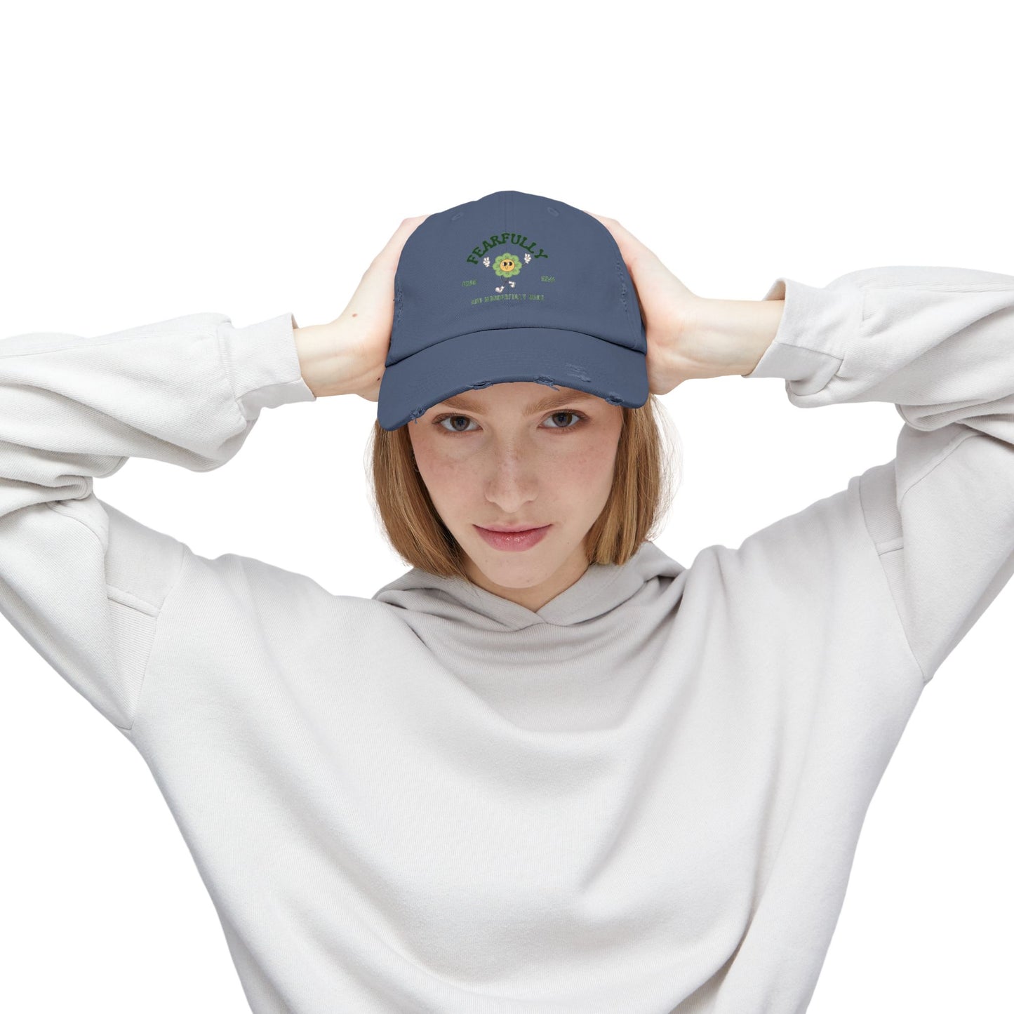 Unisex Distressed Cap with 'Fearfully Made' Design, Vintage Style Hat, Perfect Gift for Moms, Great for Everyday Wear, Casual [...]