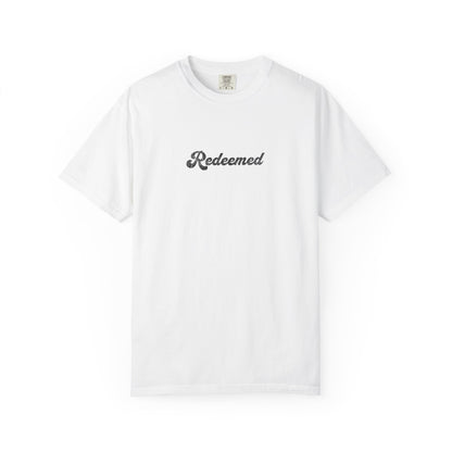 Redeemed Graphic T-shirt for Self-Expression, Spiritual Apparel, Casual Wear, Gift for Friends, Inspirational Daily Wear