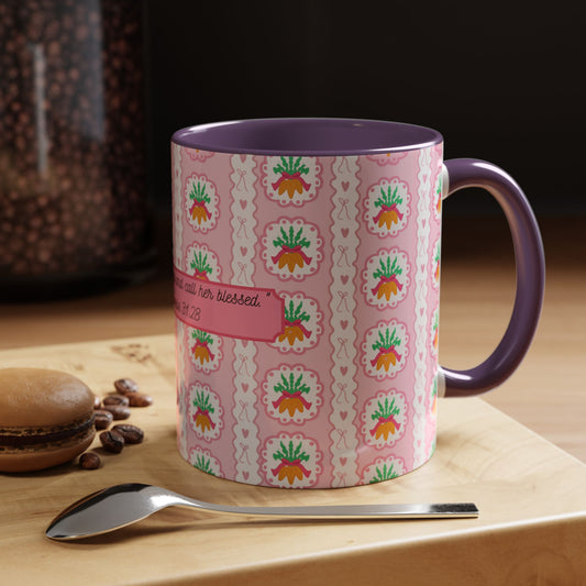 Inspirational Proverbs Coffee Mug - Floral Design for Mother's Day