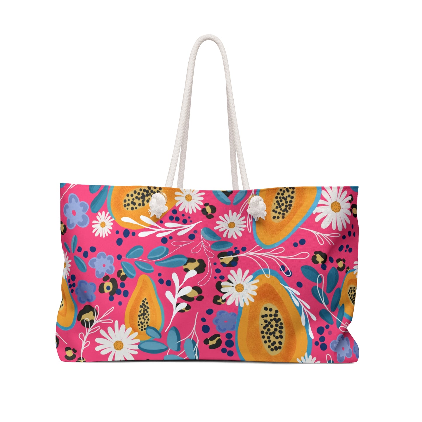 Vibrant Floral Weekender Bag, Travel Tote, Beach Bag, Overnight Bag, Stylish Carryall, Gift for Her