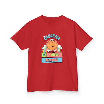 Daughter of the King Kids' Christian T-Shirt for Girls | Faith-Based Tee with Rainbow & Sunshine | Fearfully Made Kids Collection | Faith & Flow