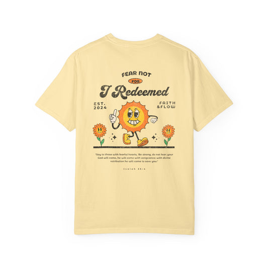 Redeemed Graphic T-shirt for Self-Expression, Spiritual Apparel, Casual Wear, Gift for Friends, Inspirational Daily Wear