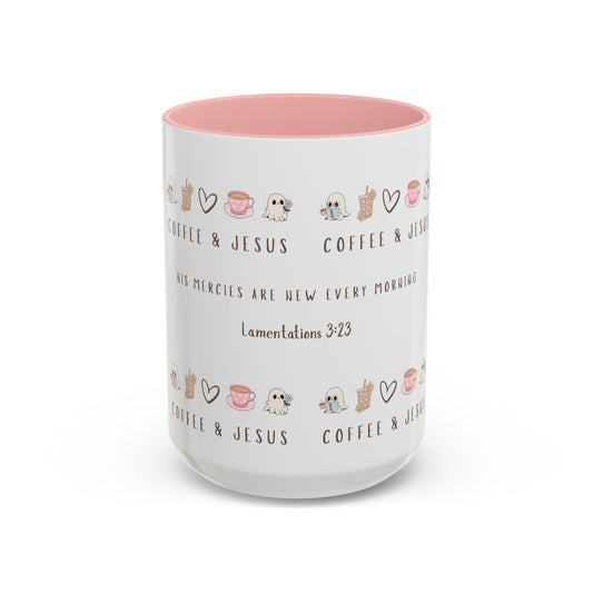 Coffee and Jesus Mug – Cute Christian Coffee Cup for Women | 11oz & 15oz Faith Mug for Quiet Time & Gifts