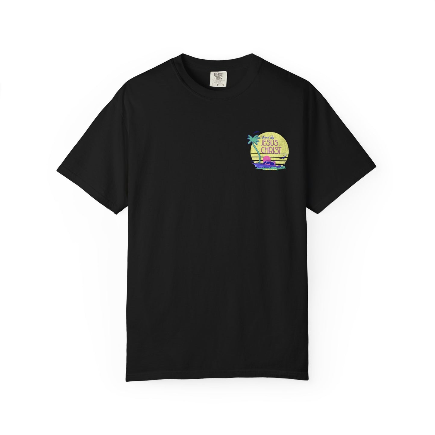 Men's Christian Beach Tee — Waves and Jesus | Vintage Retro | Saltwater Soul – Faith & Flow