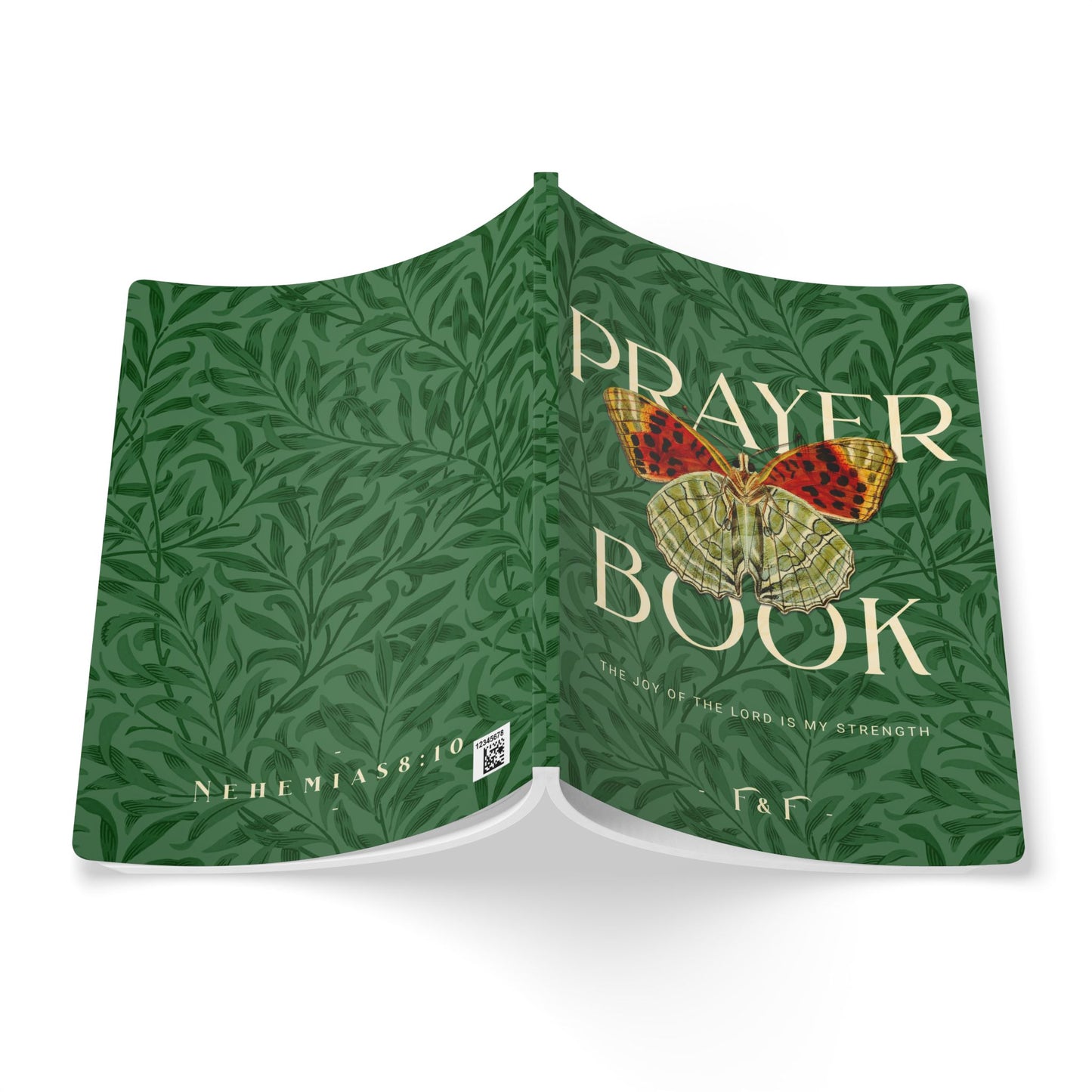 Nehemiah 8:10 Prayer Journal – Christian Butterfly Bible Verse Journal for Women